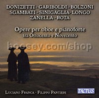 Opere Per Oboe E Pianoforte (Tactus Audio CD)